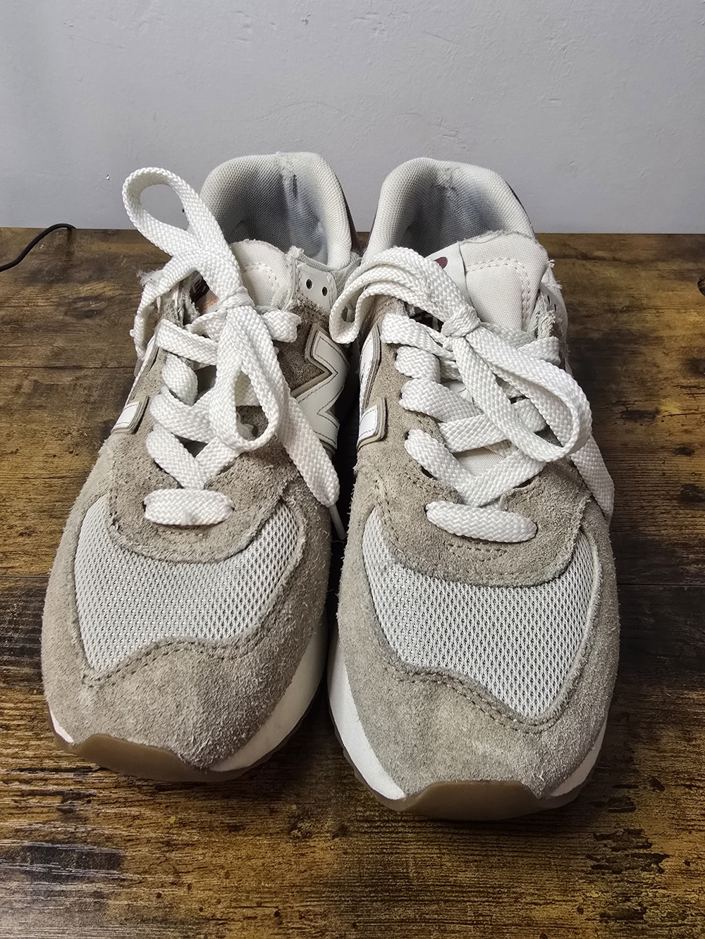 ​New Balance 574+ Platform Sneakers - Beige/Tan - Women's Size 9